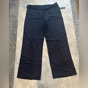 Navy Blue Wide Leg Pants